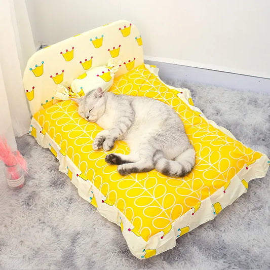 Non-slip Bottom | Soft Cotton Dog Bed and Cat Bed
